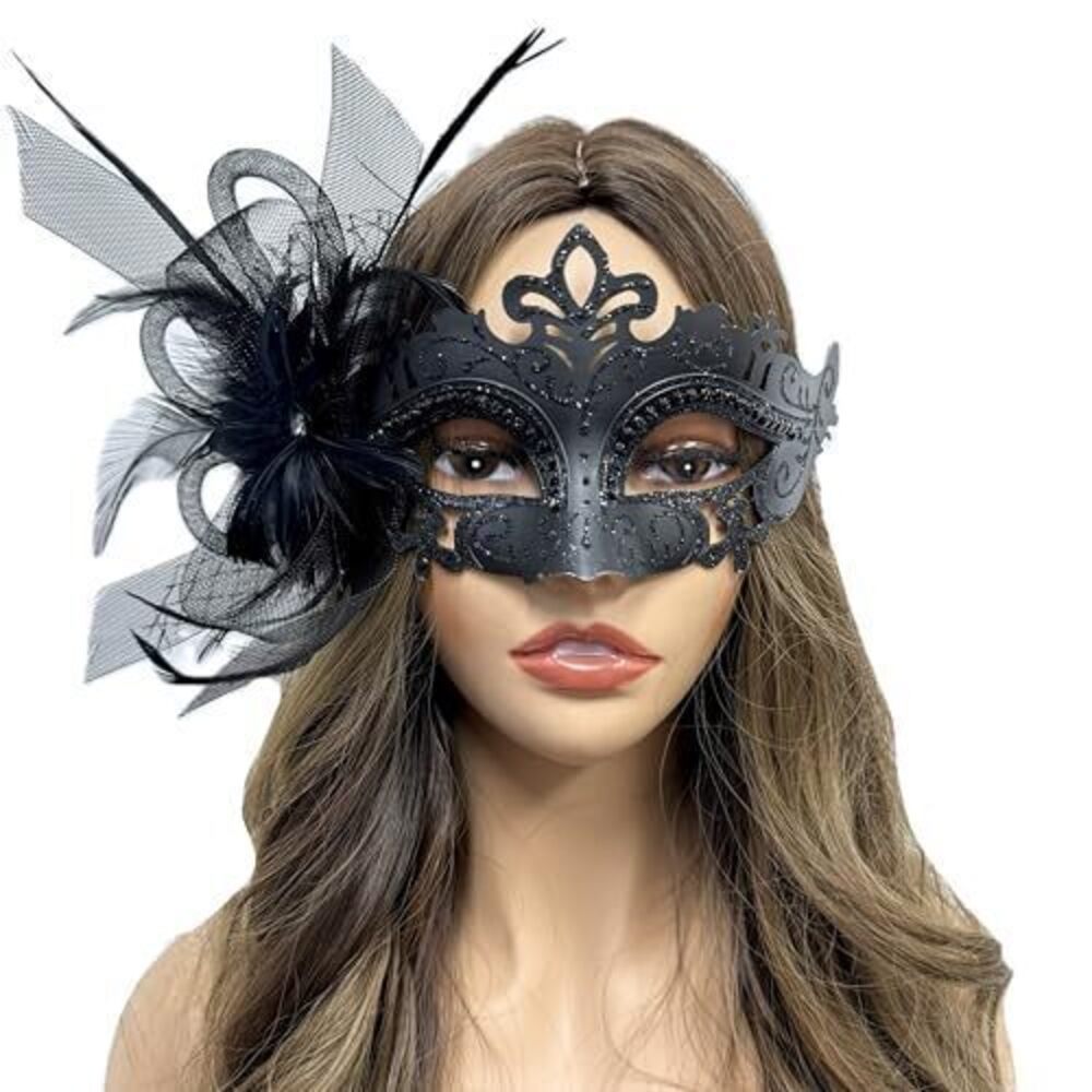 8043 ] Lady//Girls Costume Mask Feather Masquerade Mask Halloween Mardi